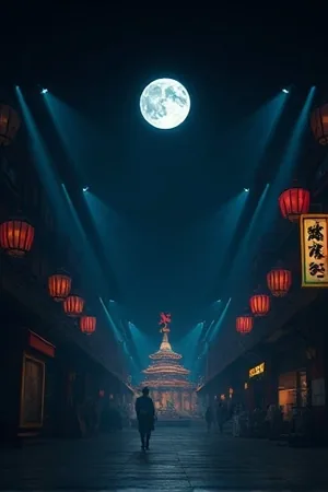 午夜档案室封面：无编号卷宗在夜灯下摊开